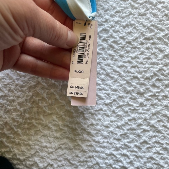 NWT Set Victoria’s Secret Geo Zebra Print Bikini Set Blue Size Large & XL - Picture 12 of 16